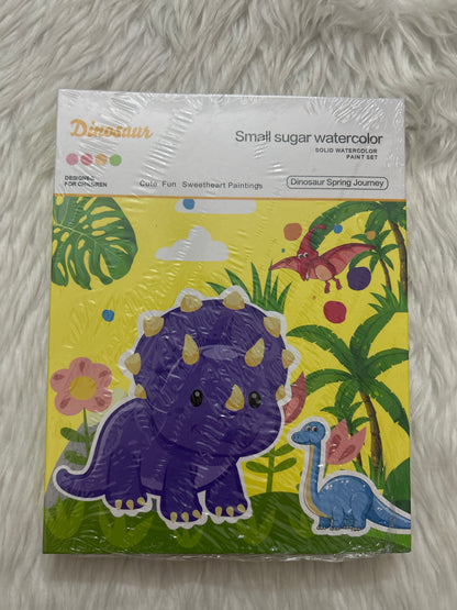 Solid Watercolour Paint Set- Dinosaur