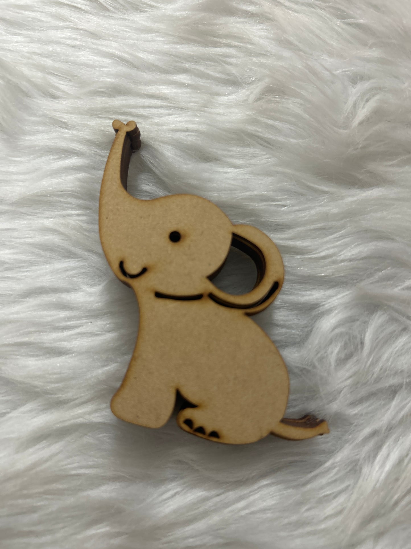 Laser Cut MDF Painting - Baby Elephant