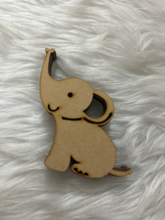 Laser Cut MDF Painting - Baby Elephant