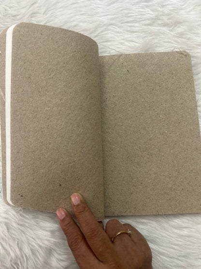 Eco Elephant Poop Notebook Unruled - Canvas Cover