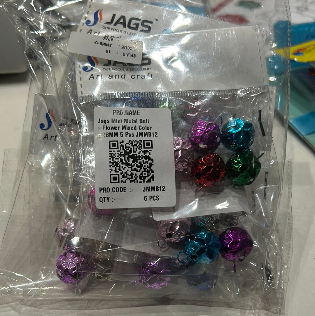 Mini Metal Bells- Flowers - Jags