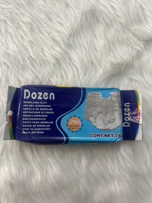 Dozen Modelling Clay White 250gm