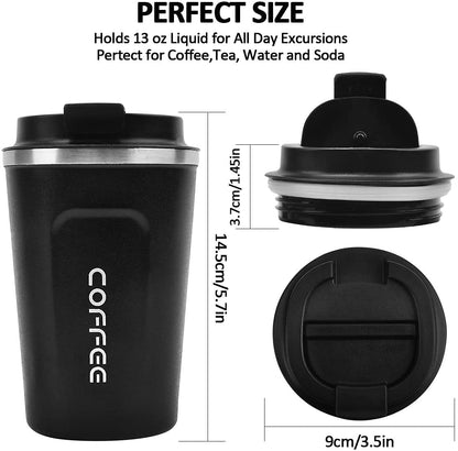 Leakproof Stainless Steel Insulated Coffee Sipper Temperature Bottle 510ml