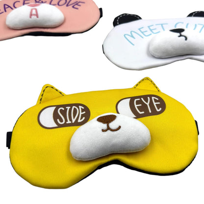 Cute Bear Eye Sleep Mask Dog Face with Freezing Gel