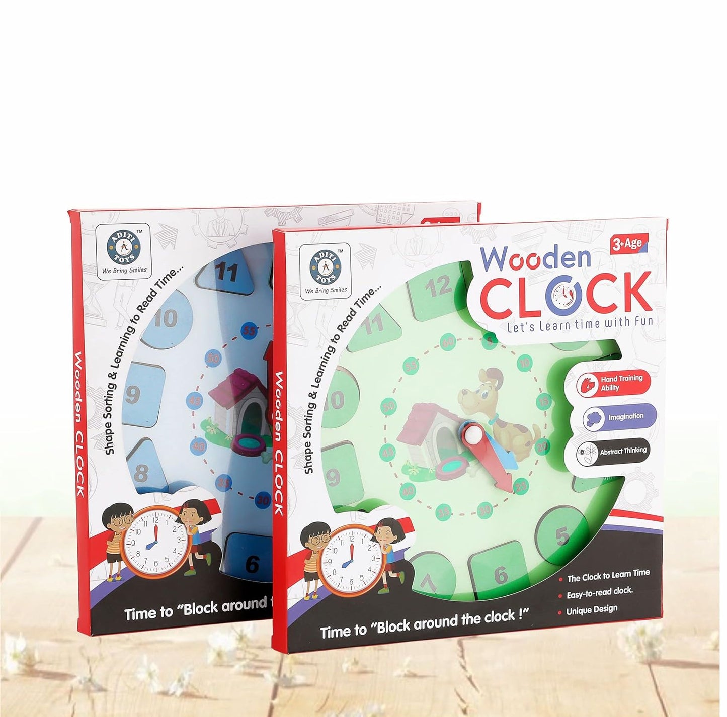 Aditi LEARNING WOODEN CLOCK 3+