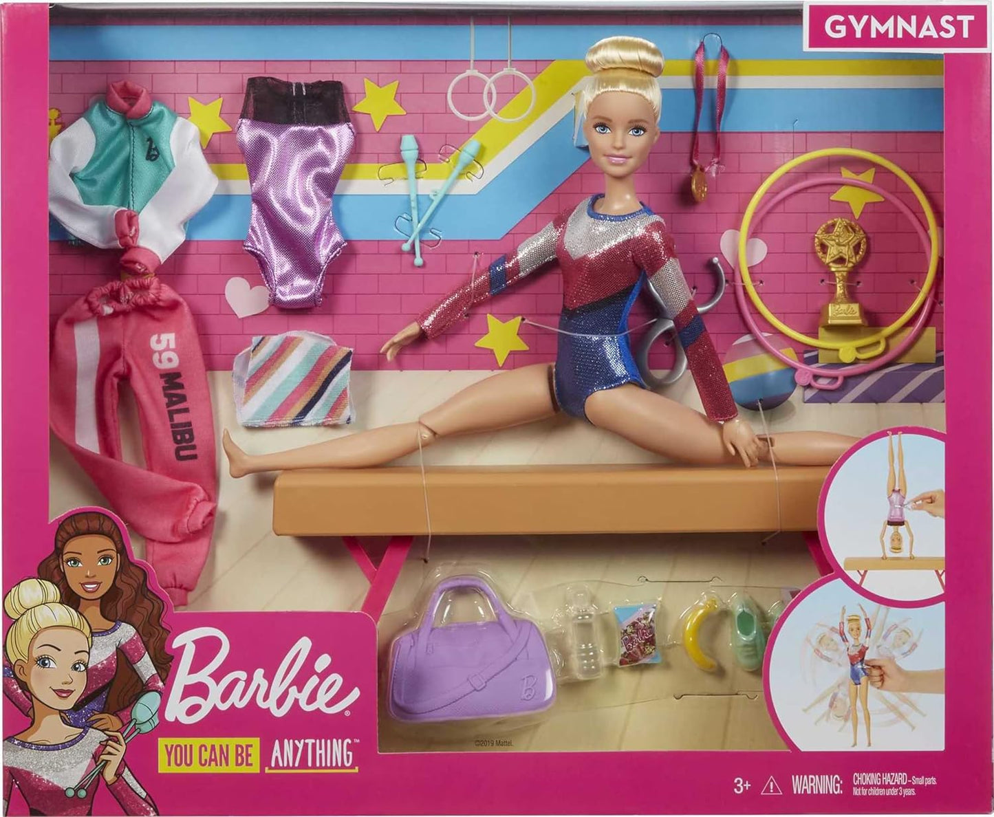 Barbie Gymnastics Playset with Doll (GJM72)