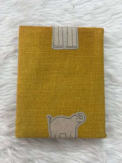 Canvas Cover Diary- Elephant Poop Paper