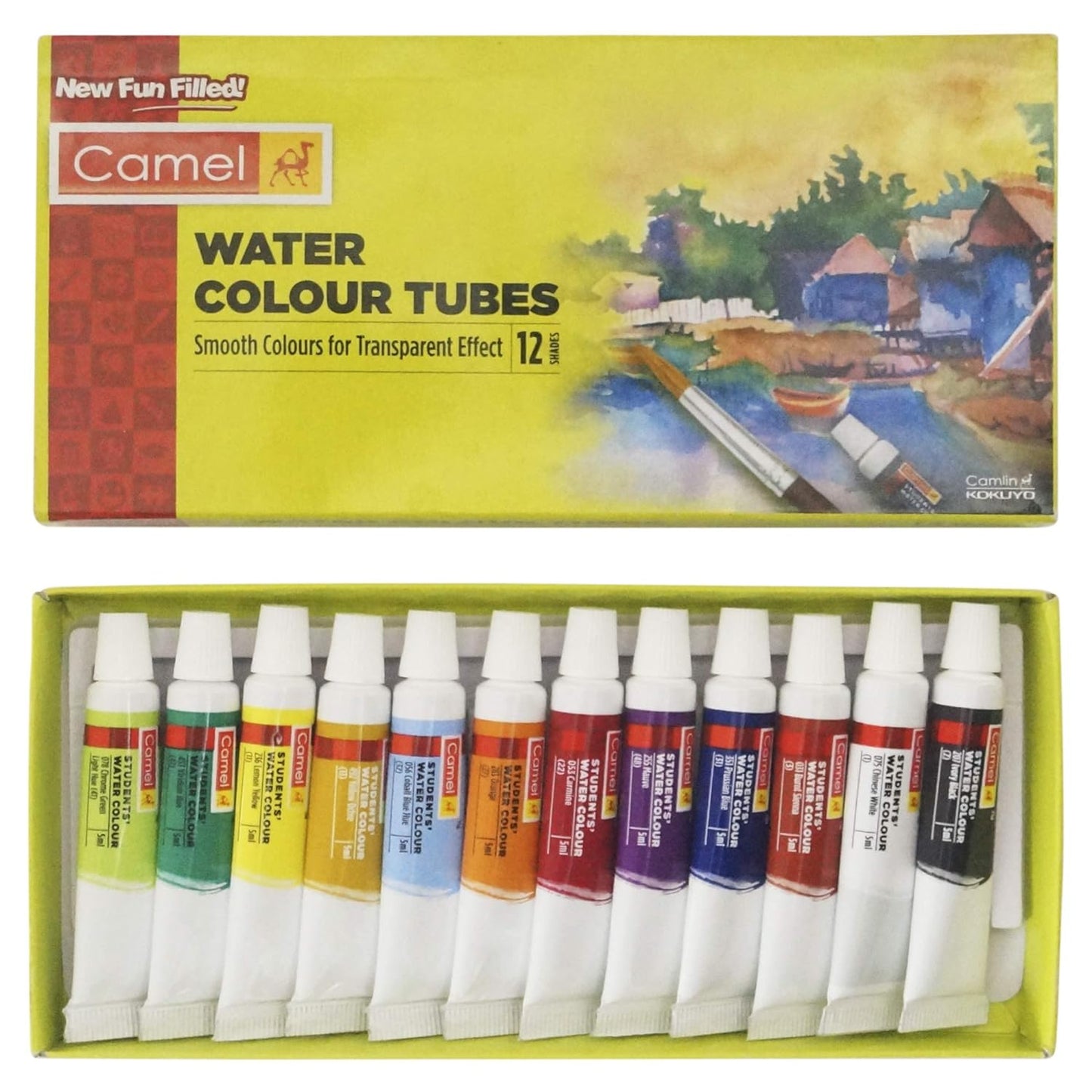 Camel Water Colour Tubes 12 Shades