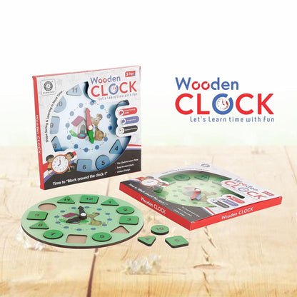 Aditi LEARNING WOODEN CLOCK 3+