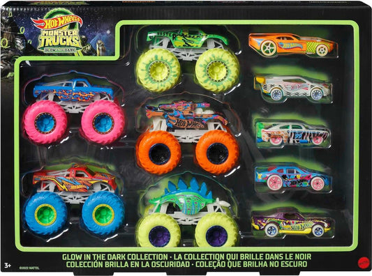 Hot Wheels Monster Trucks Glow in The Dark Multipack Funskool