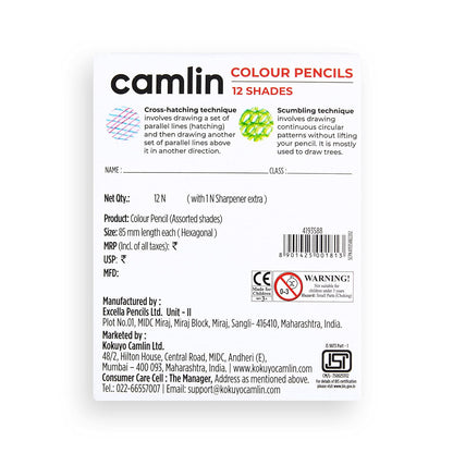 Camlin Colour Pencils Small 12