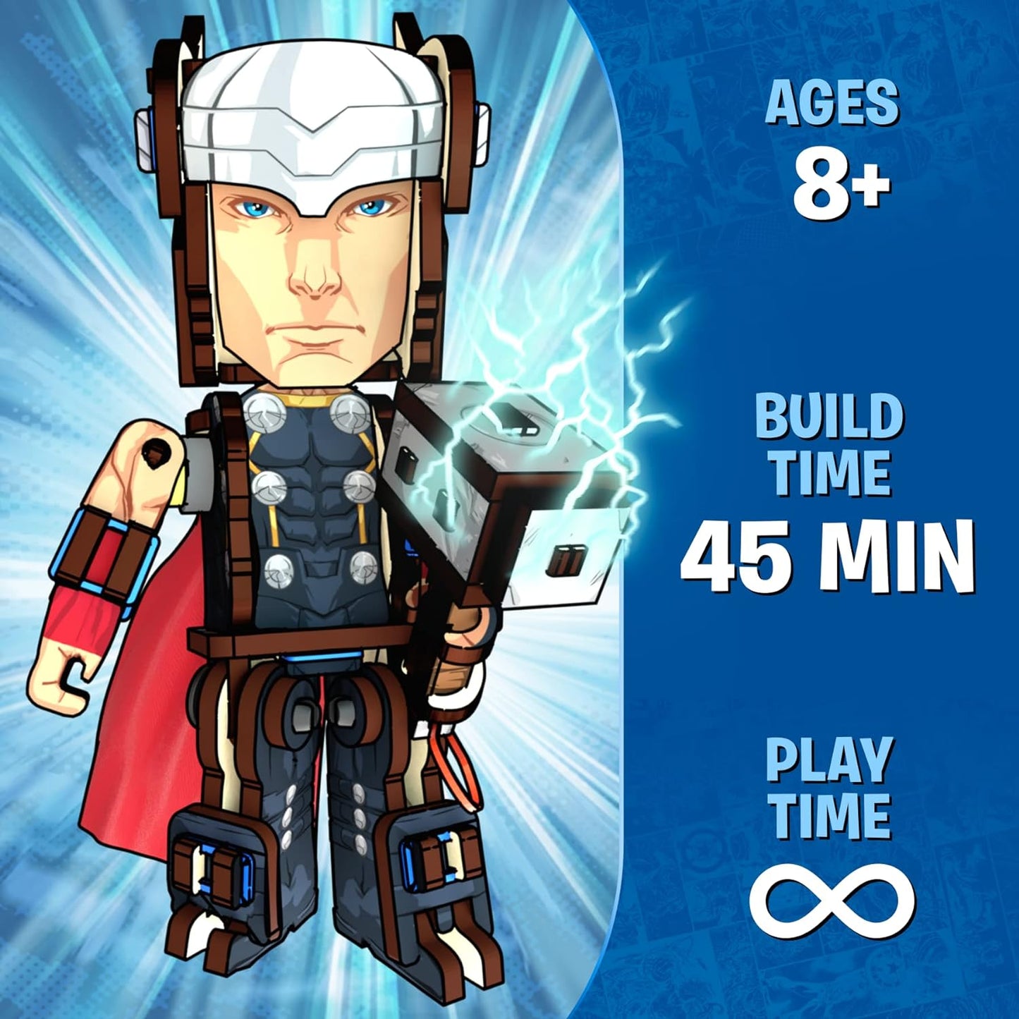 Skillmatics Buildables Thor Action Figure