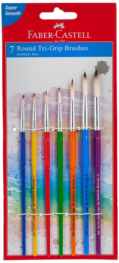 Faber Castell 7 Tri-Grip Round Brushes