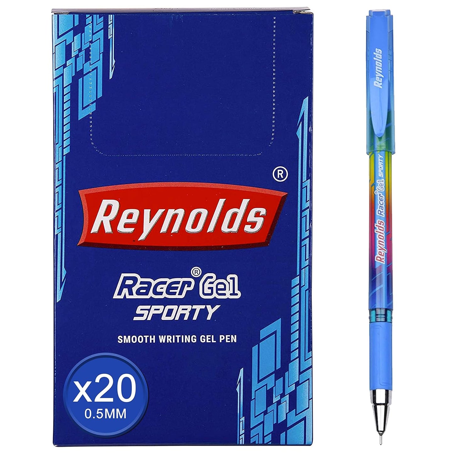 Reynolds Racer Gel Waterproof Pen Blue