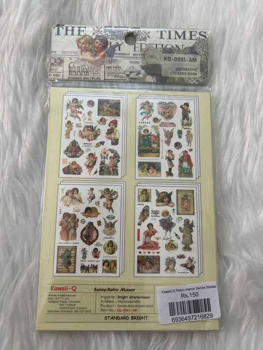 Kawaii Q Retro manor Series Sticker- Angel Memory