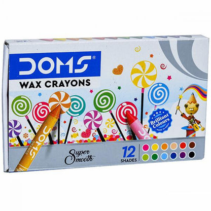 Doms 12 Wax Crayons