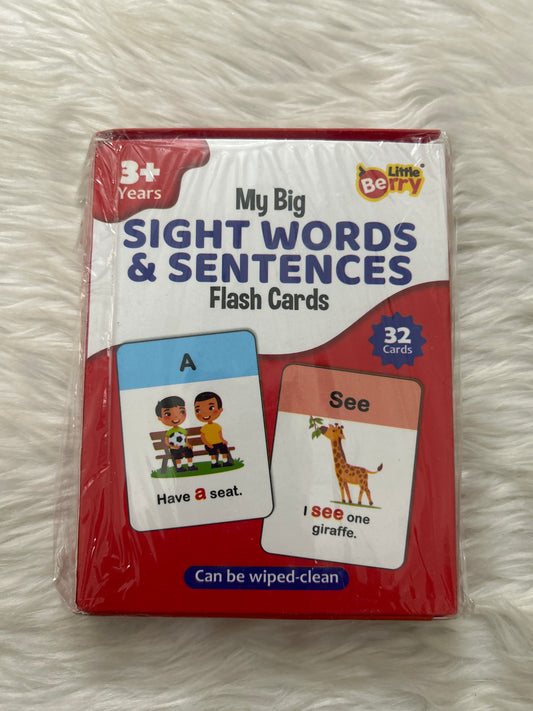 My Big Sight Words & Sentences Flash Cards- Little Berry - Gift Hub Mart