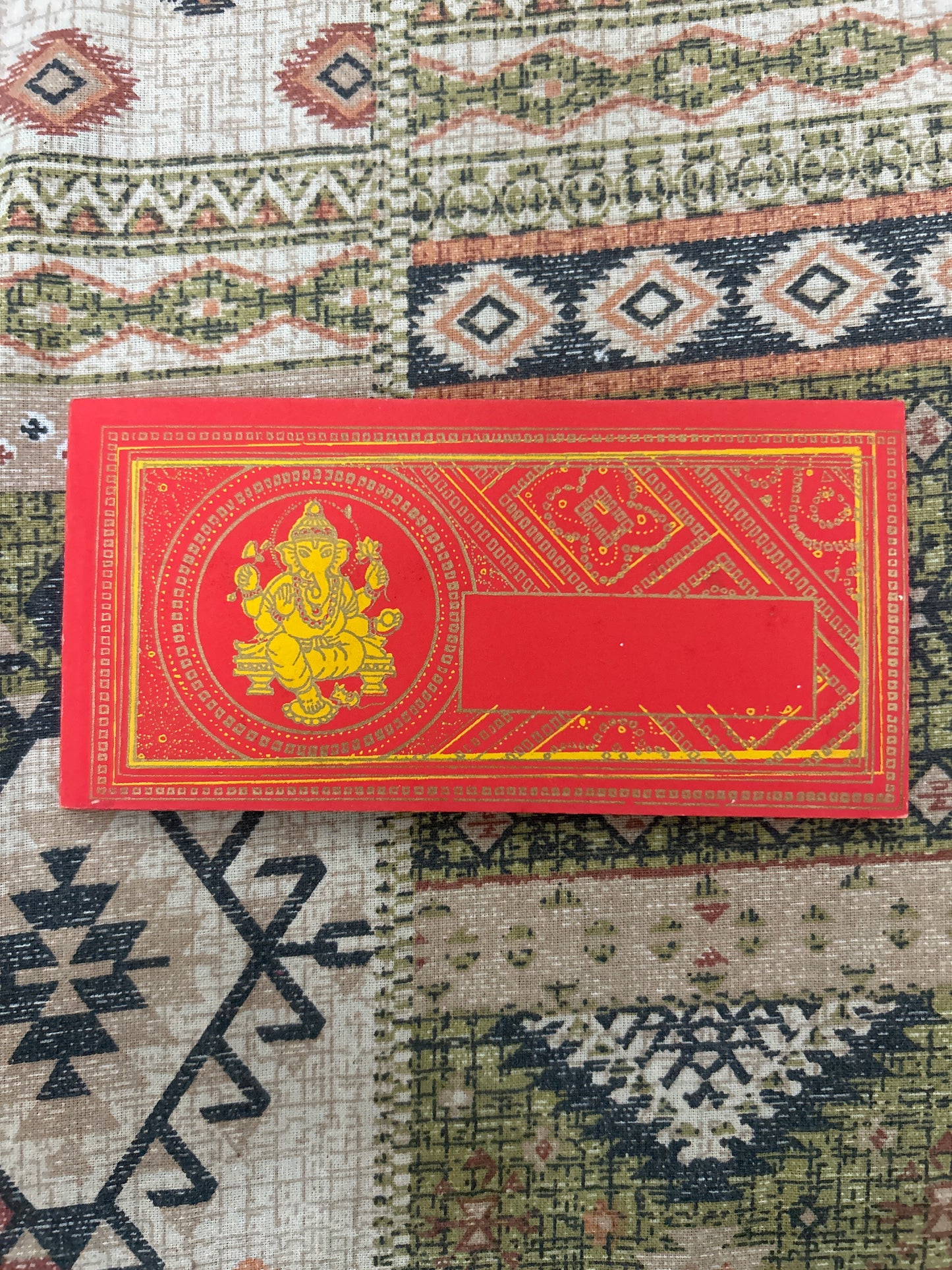 Money Envelope Red With Ganesh Ji