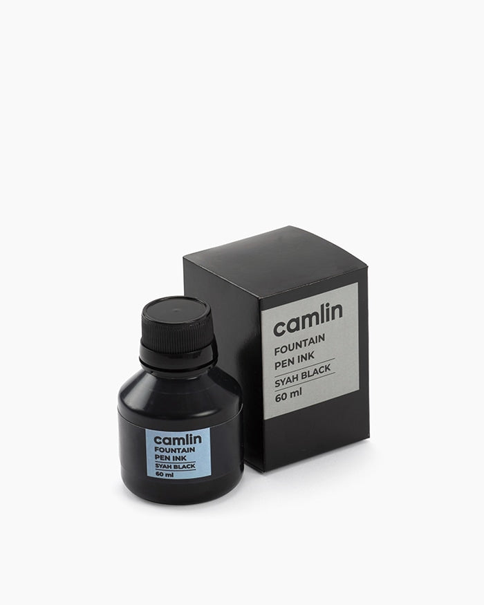 Camlin Fountain Pen Ink- Black 60ml