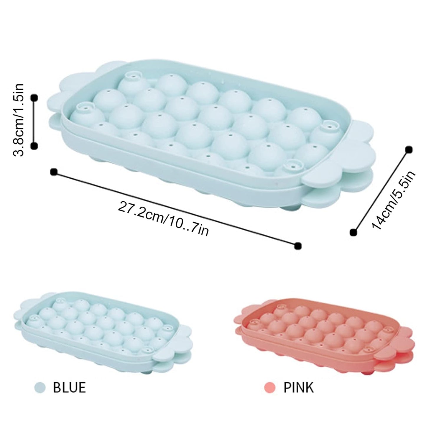 Ice Candy Mould Round Ice Cube Tray with Lid