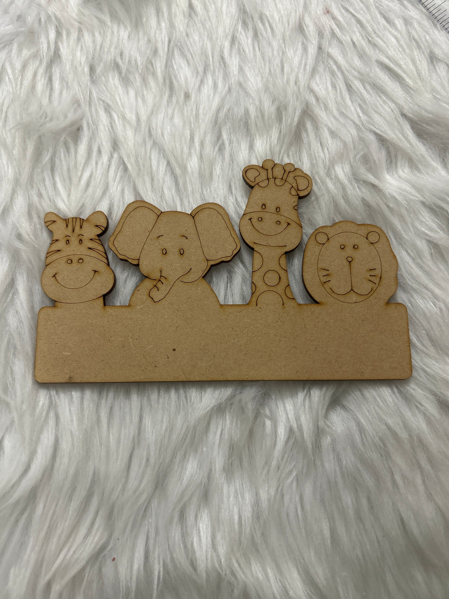 Pre-marked MDF Cutout- 4 Animals DIY