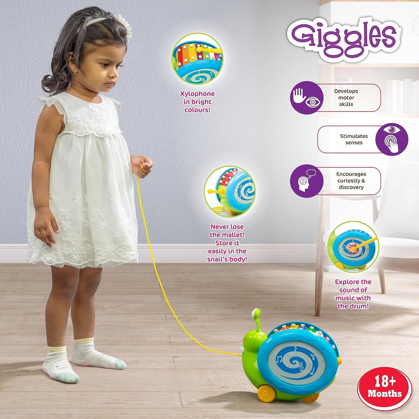 Giggles Musical Snail 18m+