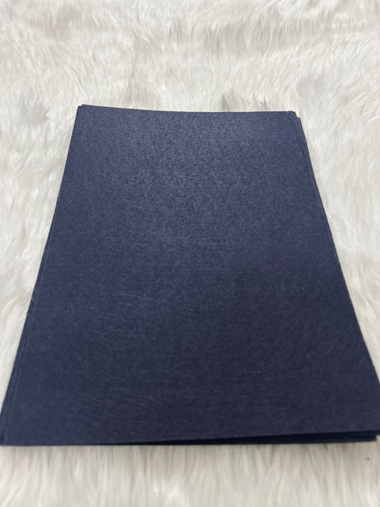 A4 Nonwoven Felt Sheets- Navy Blue