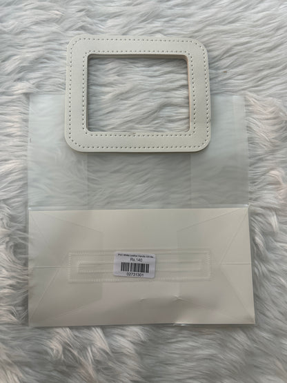 PVC White Leather Handle Gift Bag Medium