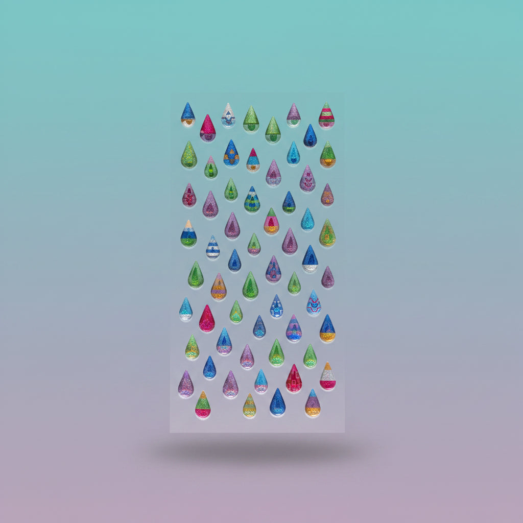 Gift Hub Mart Untitled Apr20_17:36 holographic teardrop nail gems sticker sheet
