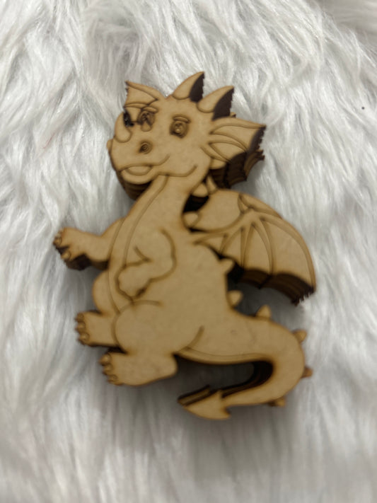 DIY Pre-Marked MDF Cutout- Dragon Fridge Magnet