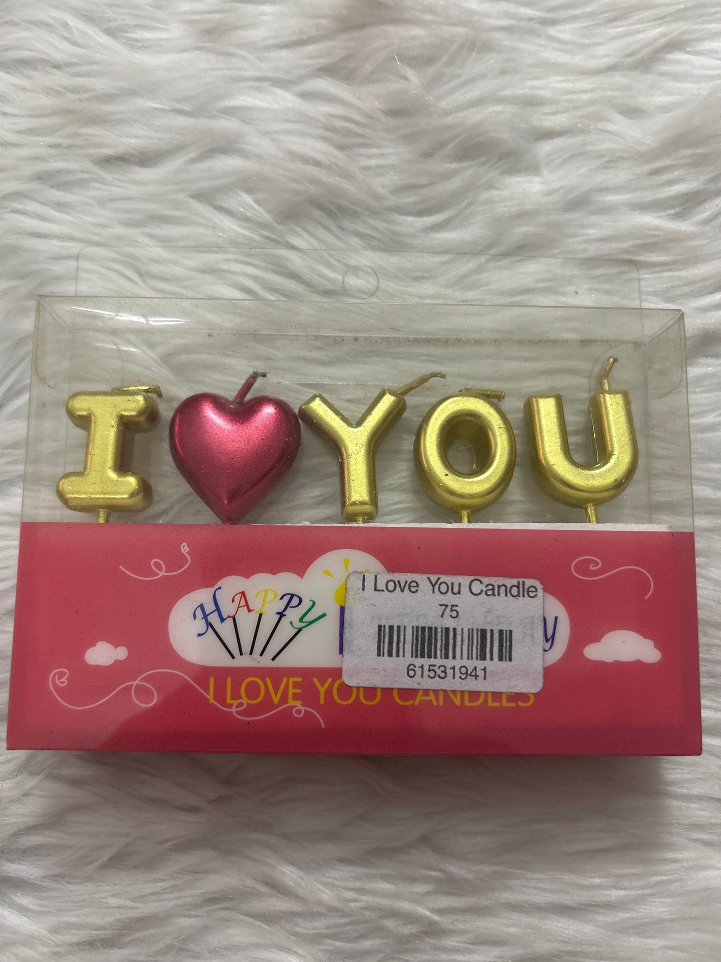 I Love You Candle