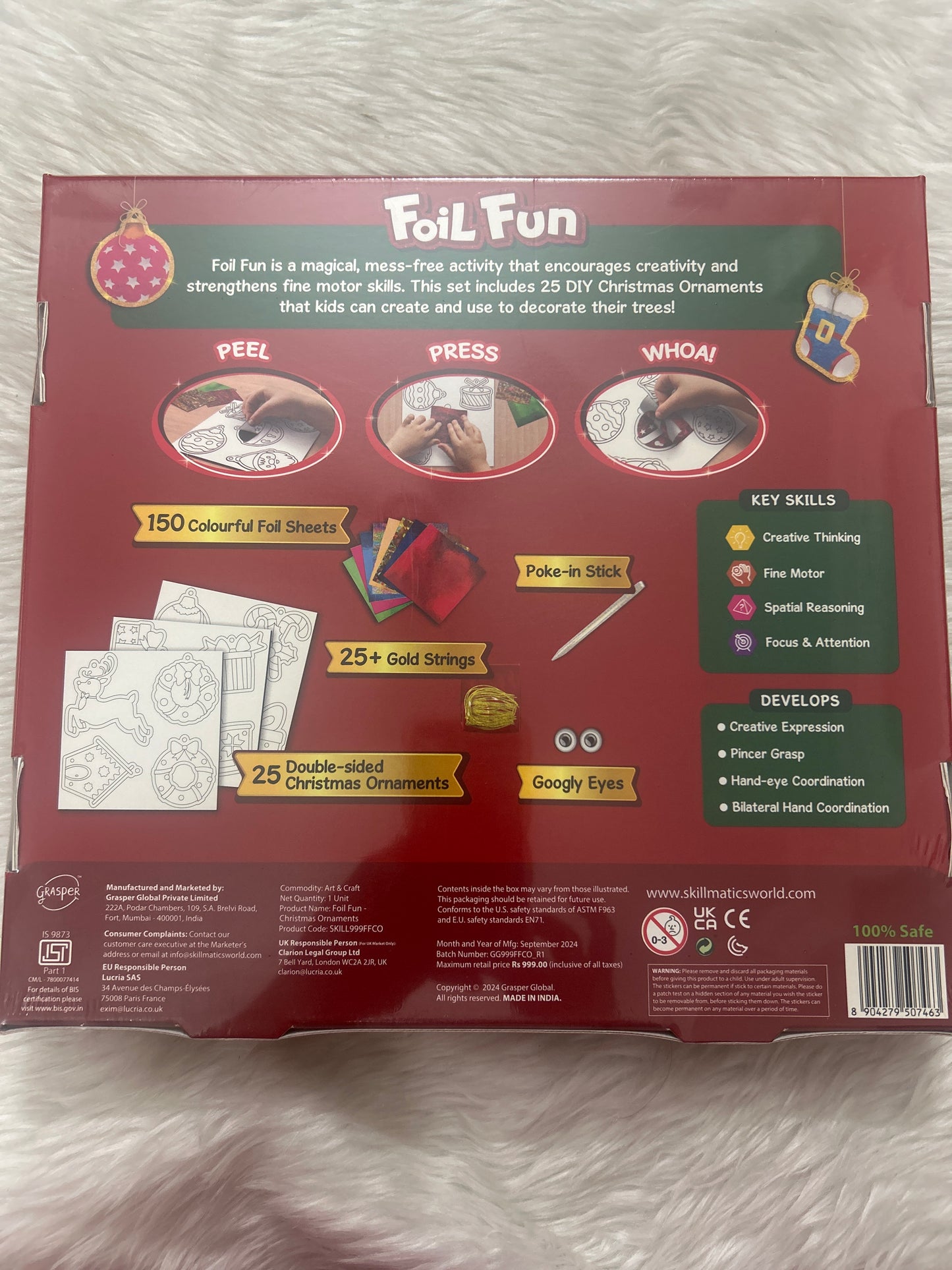 Foil Fun Christmas Ornaments Skillmatics DIY 4+