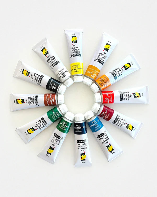 Camel Artist Acrylic Colours 12 Shades Box (9 ml)