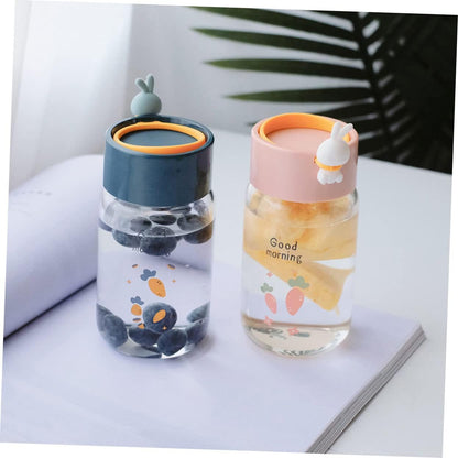 Fancy Rabbit Glass Water Bottle 340ML