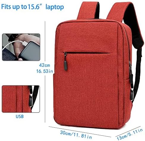 Student Waterproof Backpack Anti-theft Laptop Case Bag with USB Charging Port