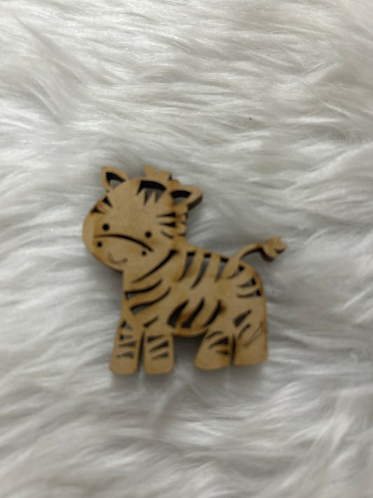 Laser Cut Mini MDF Painting - Zebra