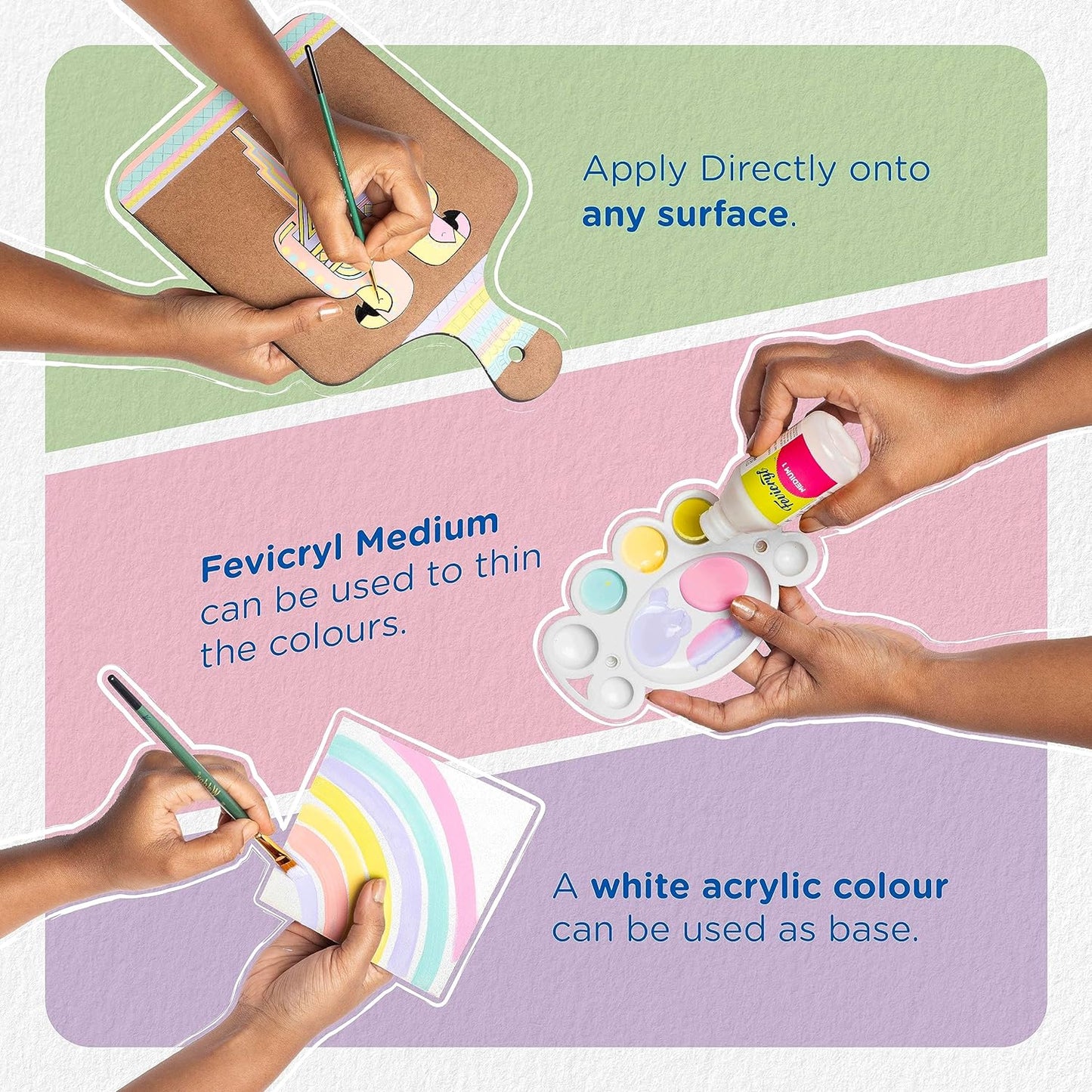 Fevicryl Acrylic Colours Pastel 6 Shade