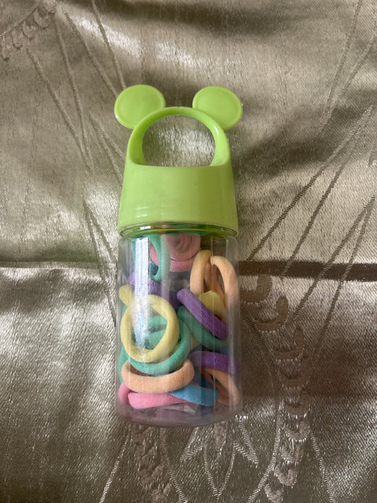 Small Fabric Rubber Band Bunny Bottle - 32 Pcs