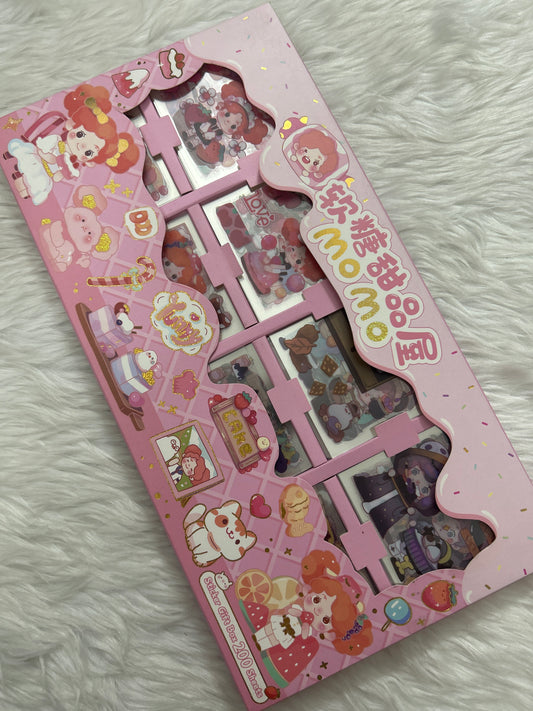 Kawaii Sticker Gift Box Set of 200 Sheets