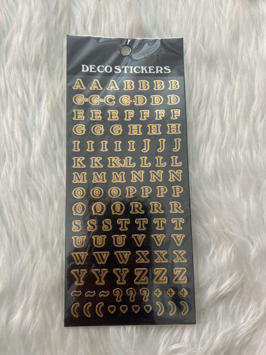 Sticker Alphabet Copper