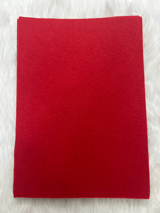 A4 Nonwoven Felt Sheets- Red