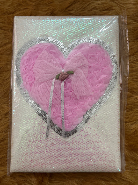 A5 Glitter Diary- Heart