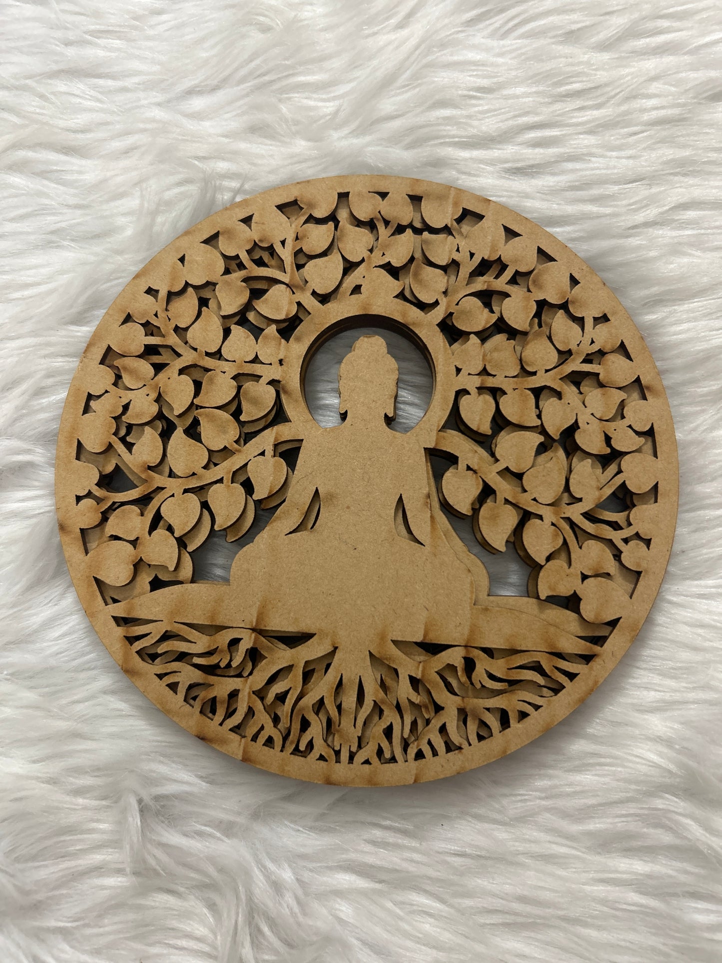 Laser Cut MDF Mandala Painting (Buddha)