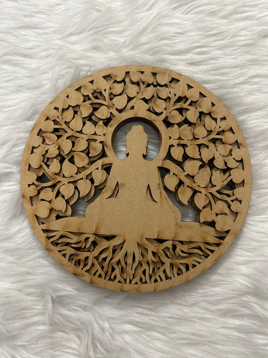 Laser Cut MDF Mandala Painting (Buddha)