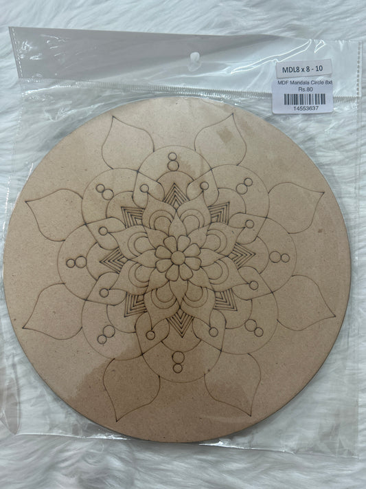 MDF Mandala Circle 8x8