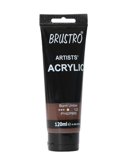 Brustro Artists Acrylic Tube Burnt Umber 120ml