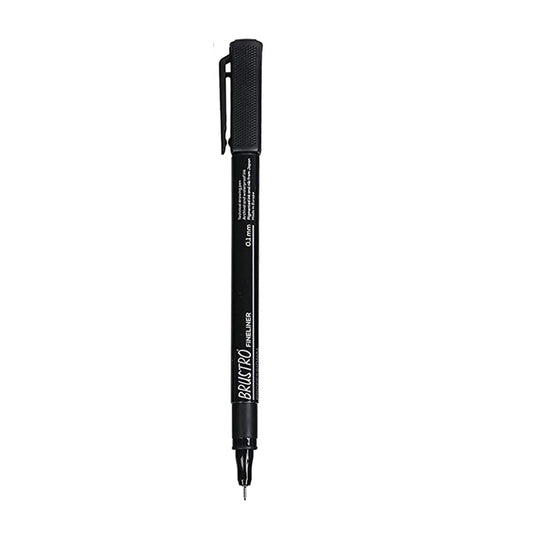 Fineliner Pen 0.1 Black Pck of 10- Brustro Technical Pen