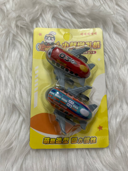 Pull Back Mini Aeroplanes (Set Of 2)