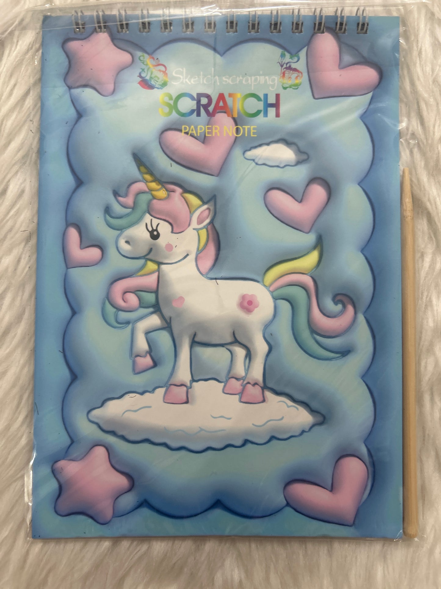 Scratch Book Blue Unicorn