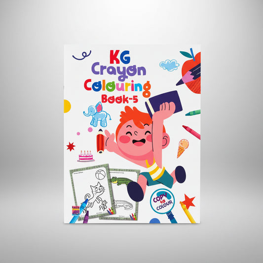 KG Crayon Colouring Book-5 3+ HF - Gift Hub Mart